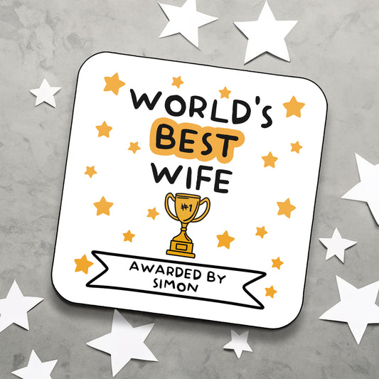 Personalised World's Best Girlfriend Coaster