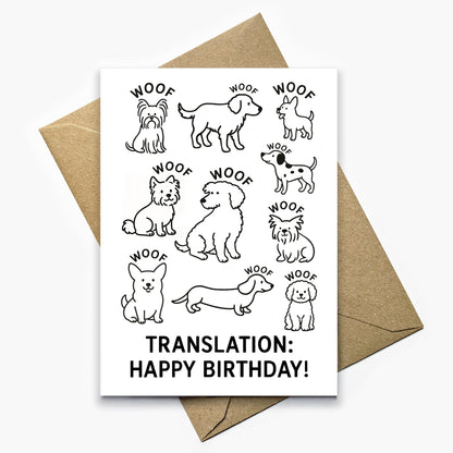 Happy Birthday From The Dog Card