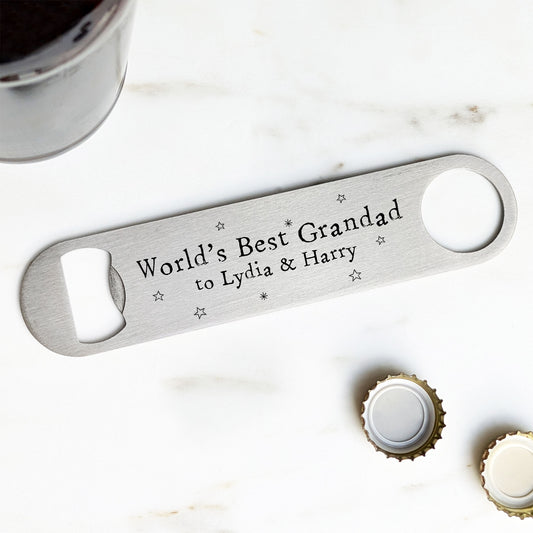 Personalised World's Best Grandad Bottle Opener