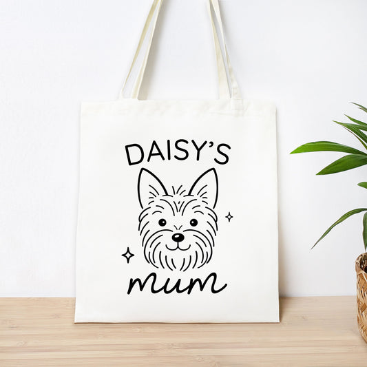 Personalised Yorkie Mum Tote Bag