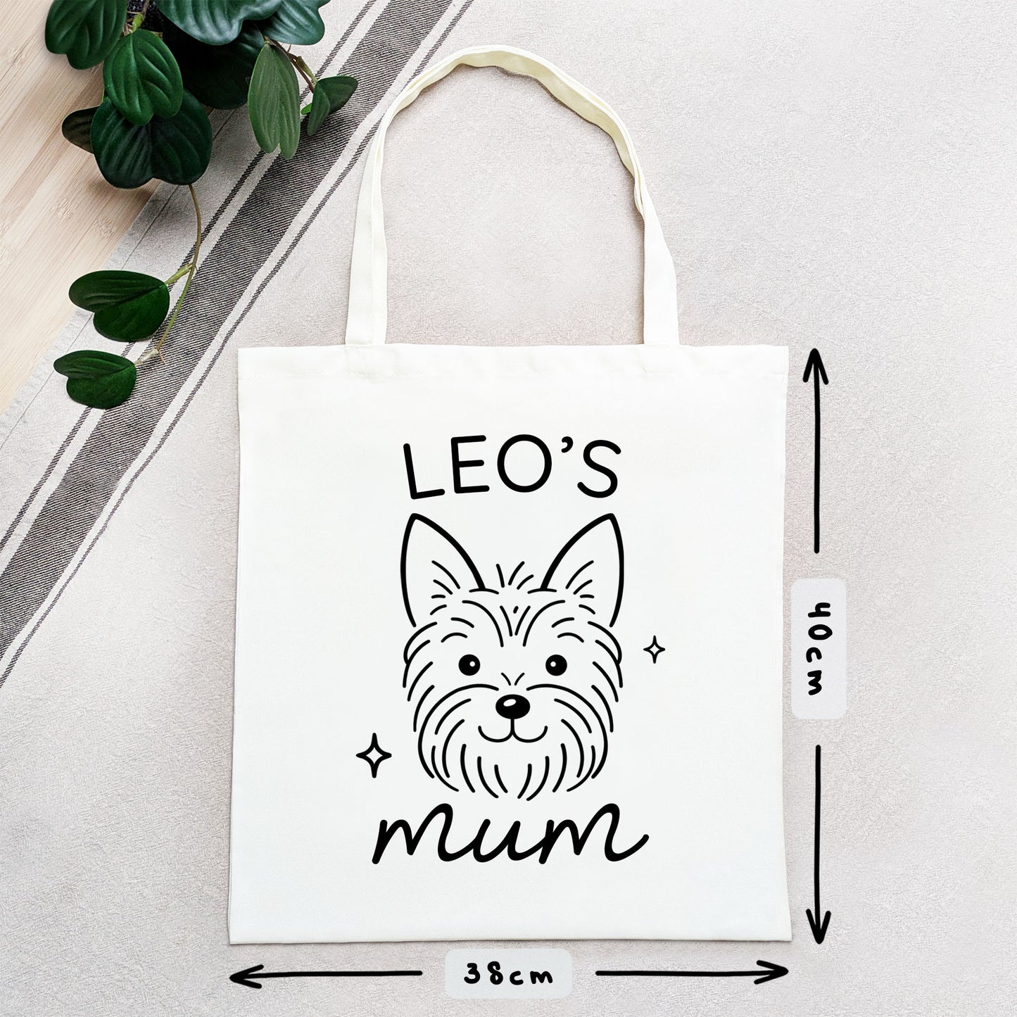 Personalised Yorkie Mum Tote Bag