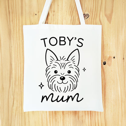 Personalised Yorkie Mum Tote Bag