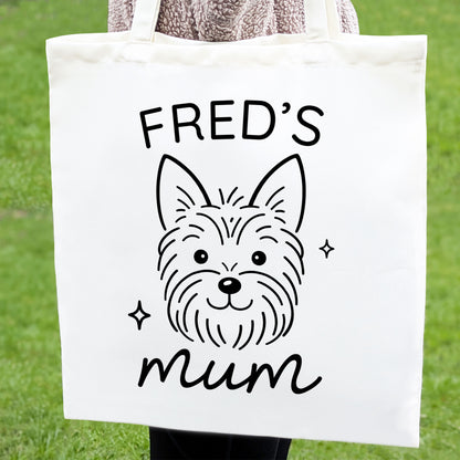 Personalised Yorkie Mum Tote Bag
