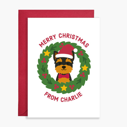 Personalised Yorkie Christmas Card